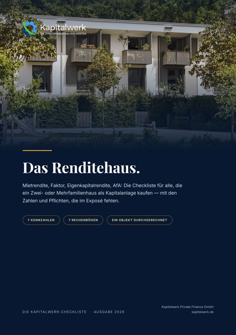 Titelseite: Das Renditehaus