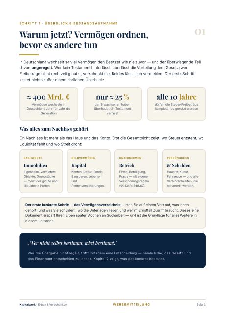 Innenseite 1 aus „Erben & Verschenken“