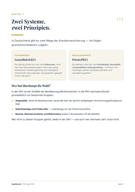 Innenseite 1 aus „PKV oder GKV?“