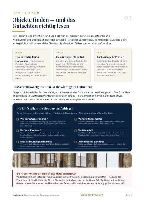 Innenseite 2 aus „Das Haus aus der Zwangsversteigerung“