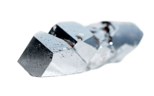 Gallium — silbrig glänzender Kristall