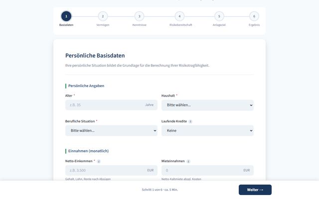 Vorschau: Risikoprofilierung